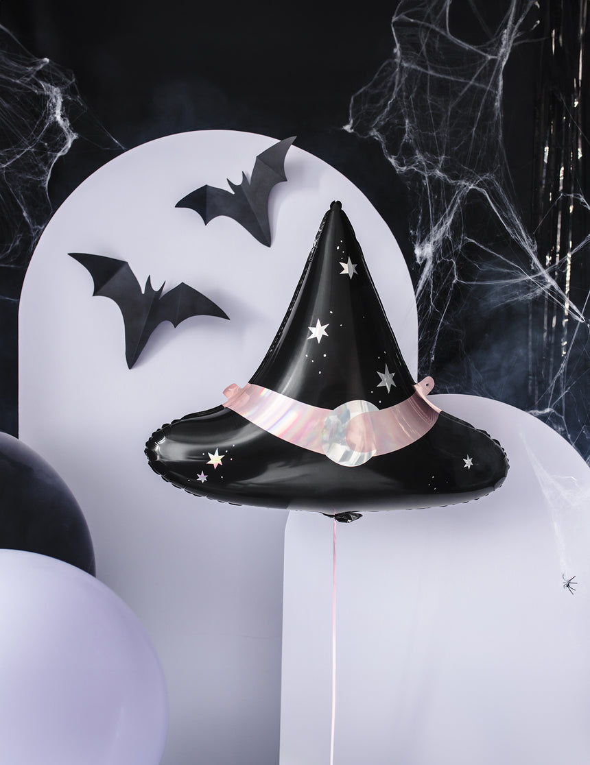 Ballon aluminium chapeau de sorcière 66 x 57 cm