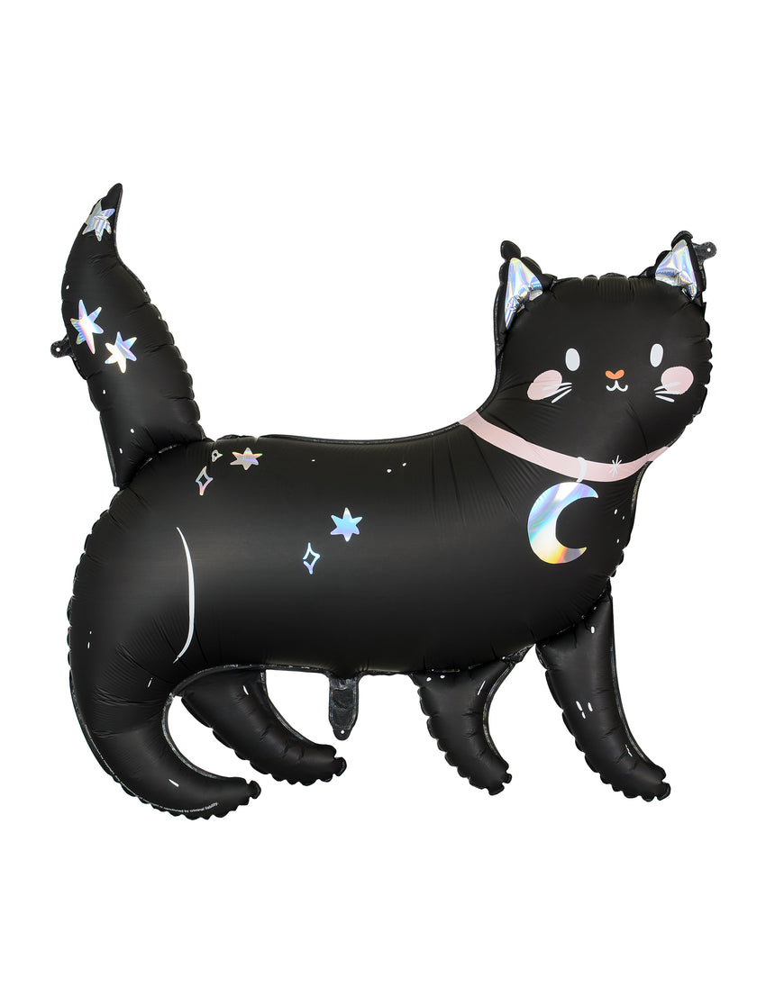 Ballon aluminium chat noir Halloween 96 x 95 cm