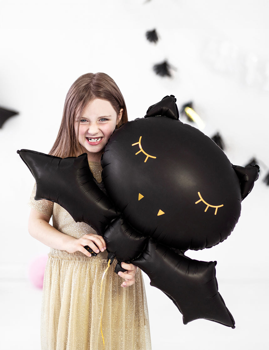 Ballon aluminium chauve souris noire 80 x 52 cm