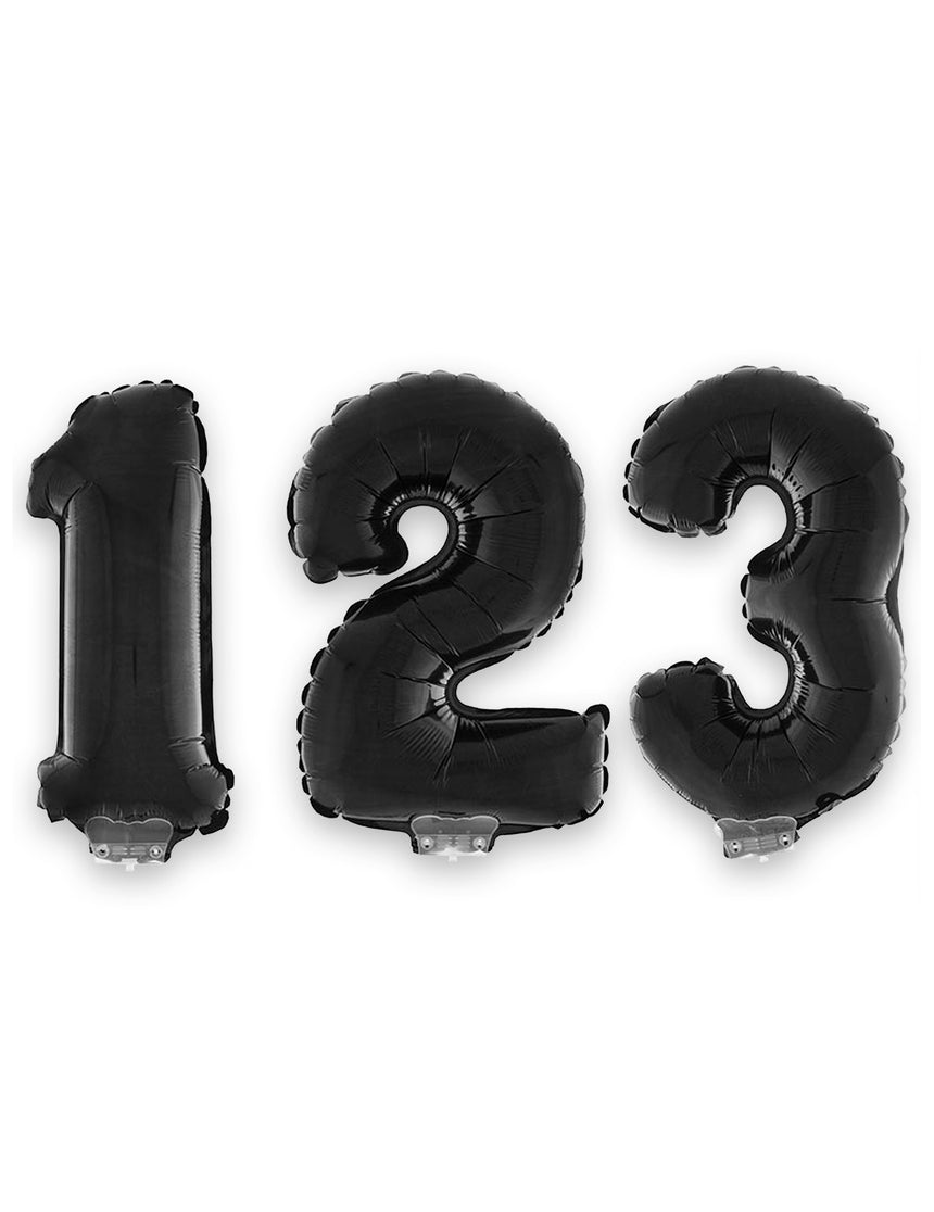 Ballon aluminium chiffre noir 1 m
