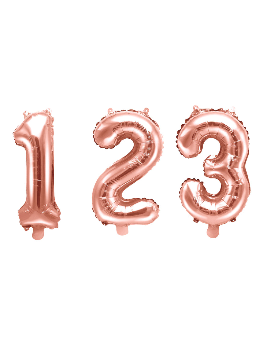 Ballon aluminium chiffre rose gold 36 cm