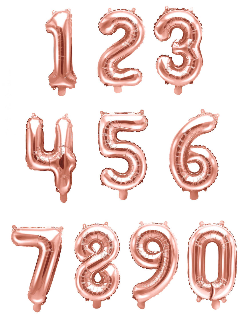 Ballon aluminium chiffre rose gold 36 cm