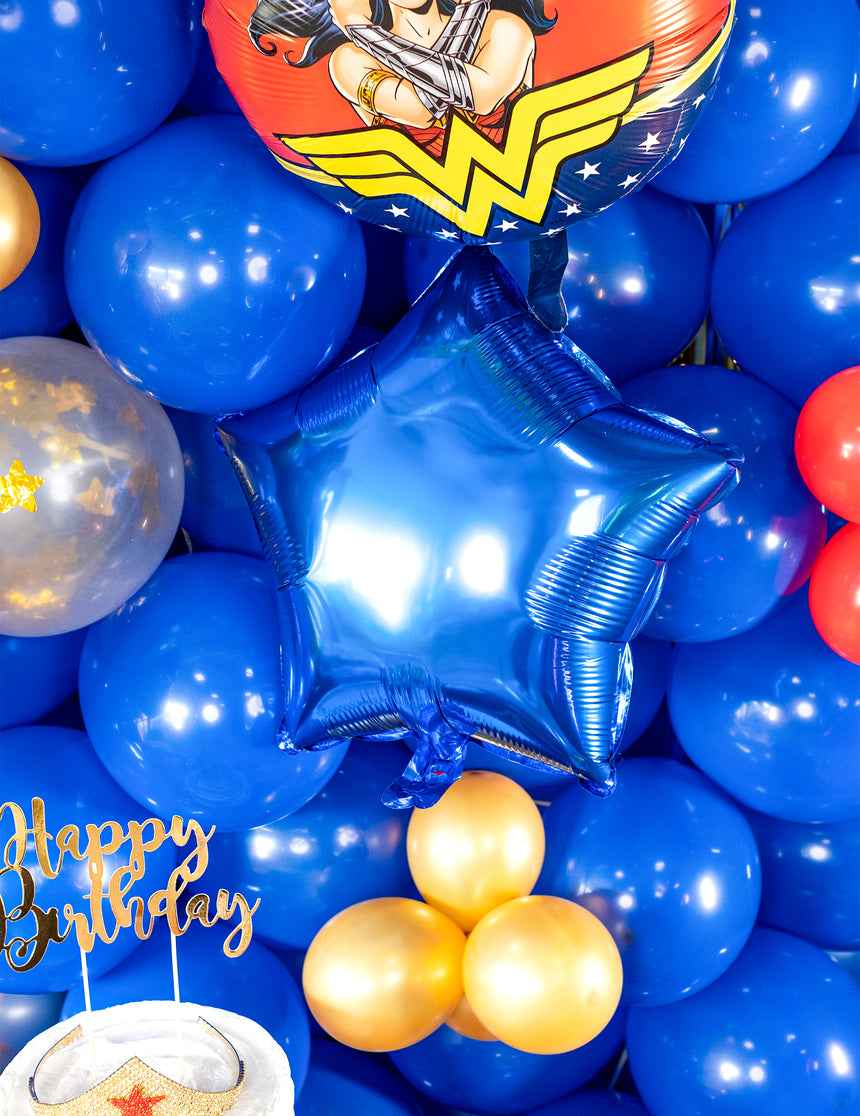 Ballon aluminium étoile bleue 45 cm