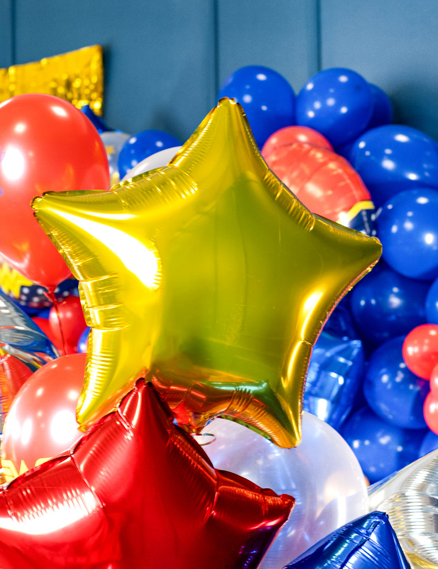 Ballon aluminium étoile dorée 70 cm