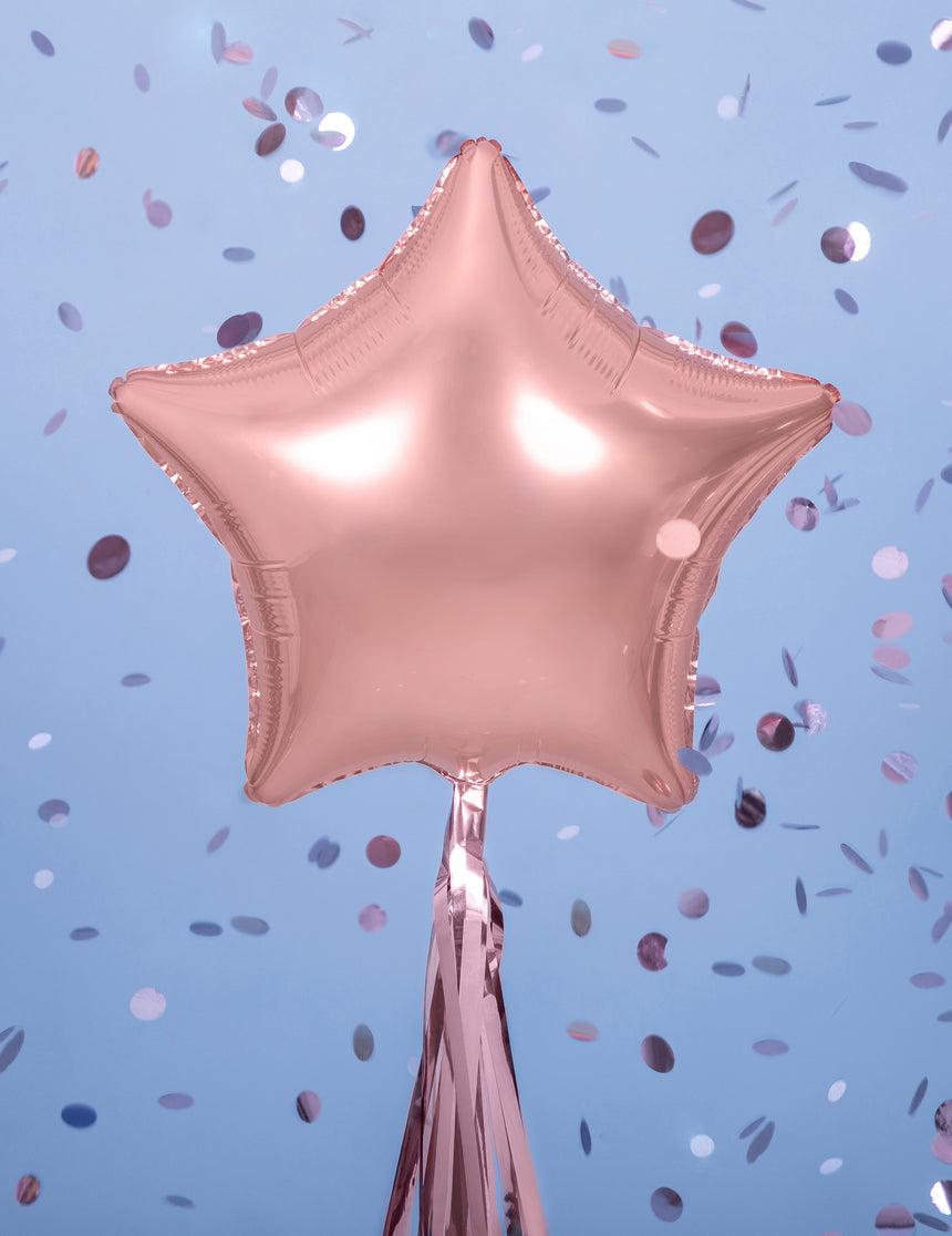Ballon aluminium étoile rose gold métallisé 48 cm