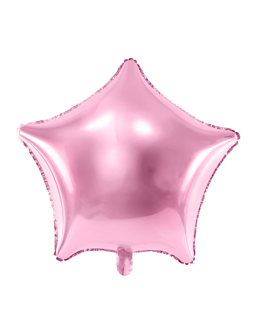 Ballon aluminium étoile rose pastel 48 cm