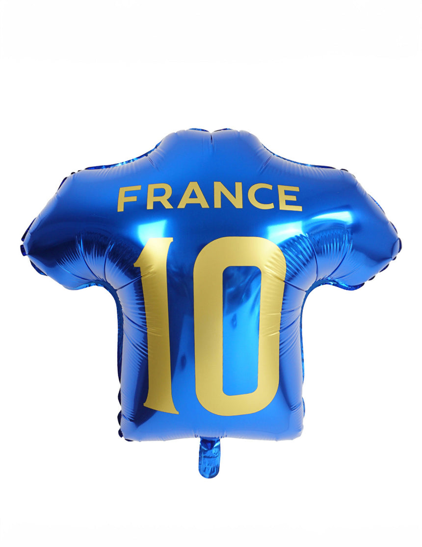 Ballon aluminium FFF en forme de maillot 60 cm