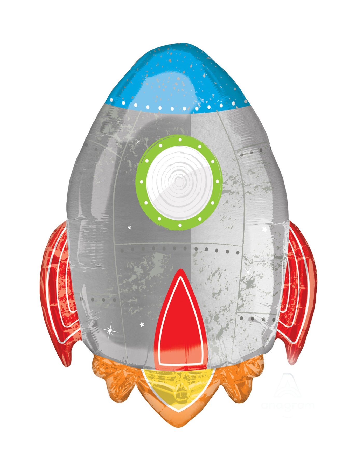 Ballon aluminium fusée voyage dans l'espace 53 x 73 cm thème astronaute