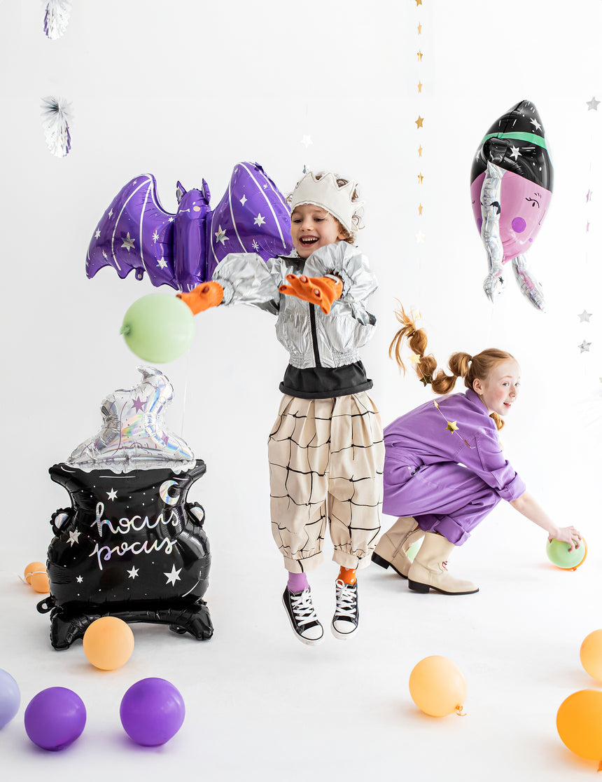 Ballon aluminium géant chauve-souris violette 119 x 51 cm