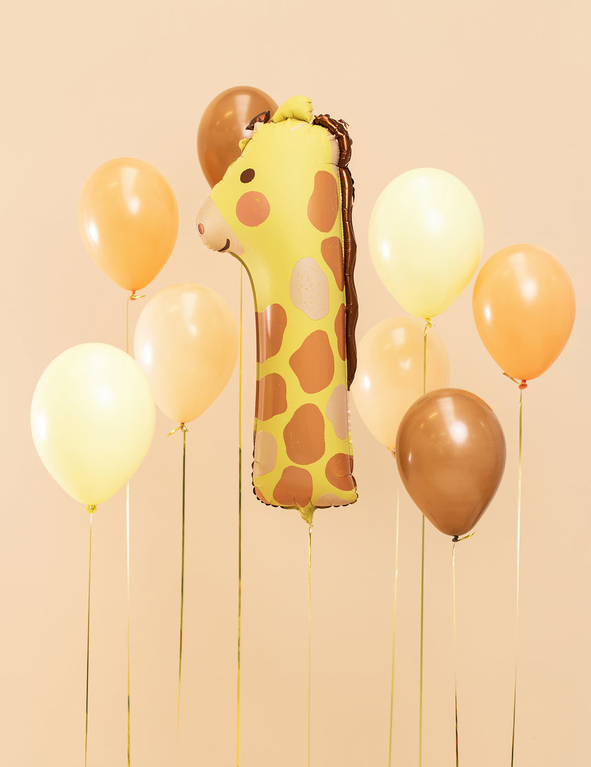 Ballon aluminium girafe chiffre 1