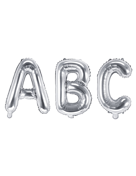 Ballon aluminium lettre argentée 32 cm