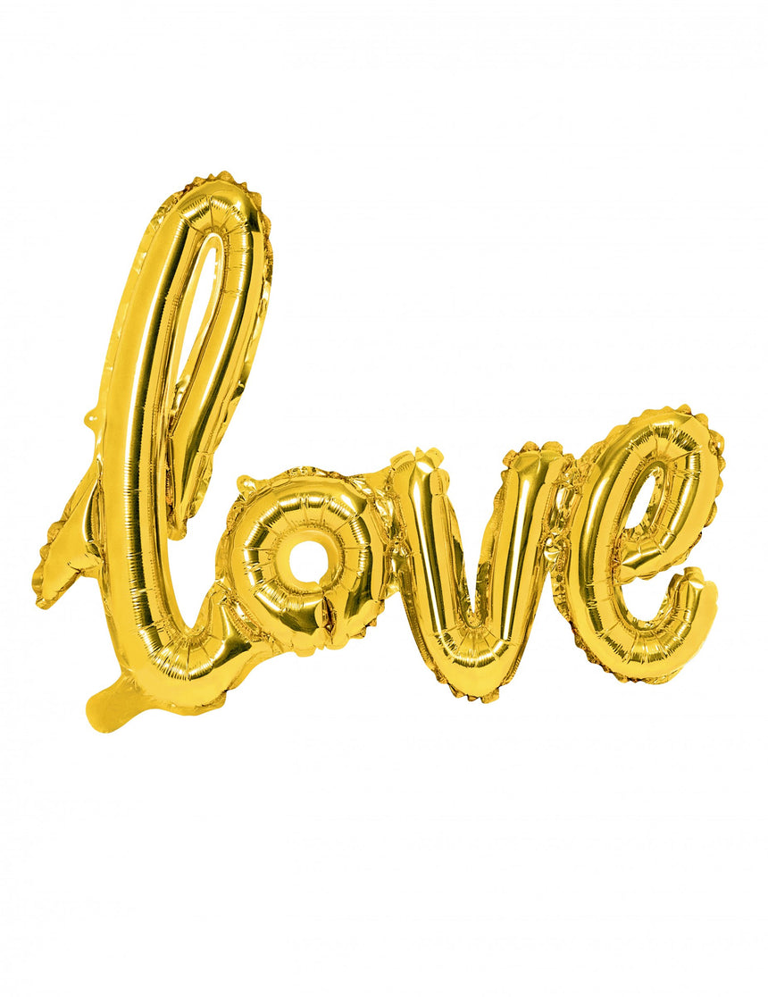 Ballon aluminium Love doré 73 x 59 cm