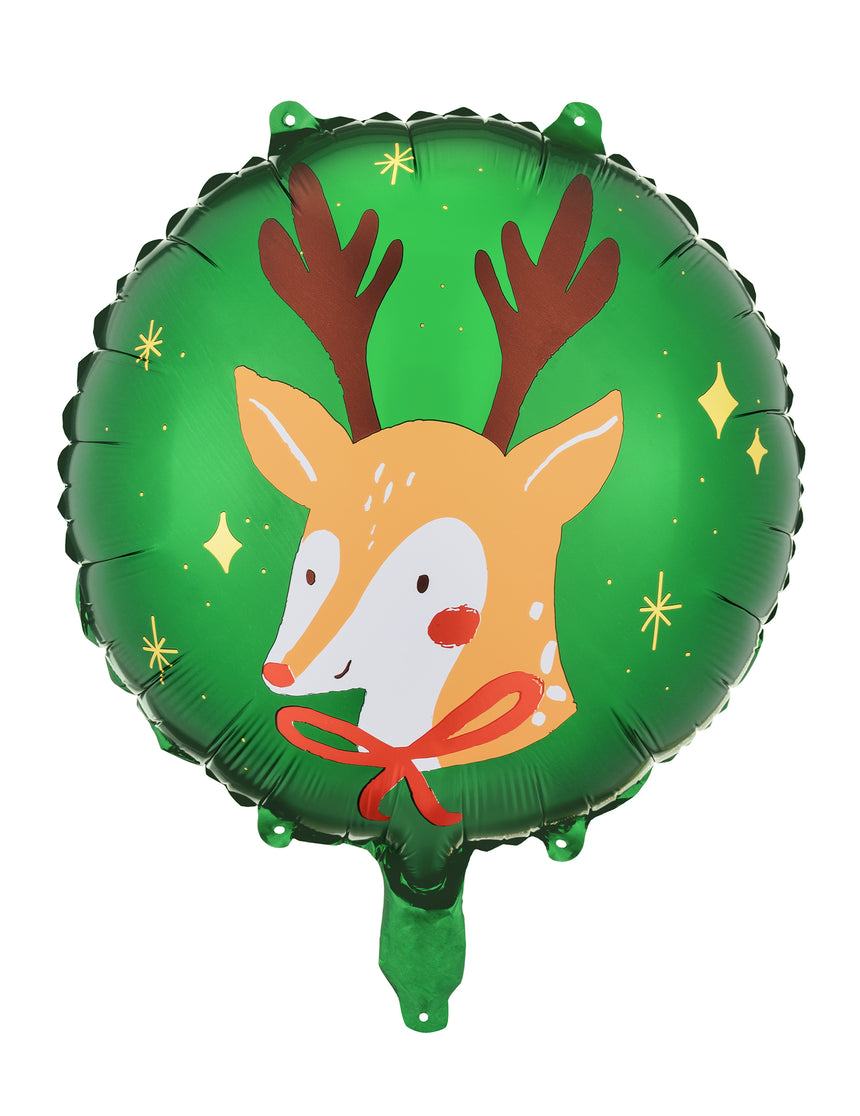 Ballon aluminium renne du Père Noël 45 cm