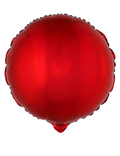 Ballon aluminium rond rouge 45 cm
