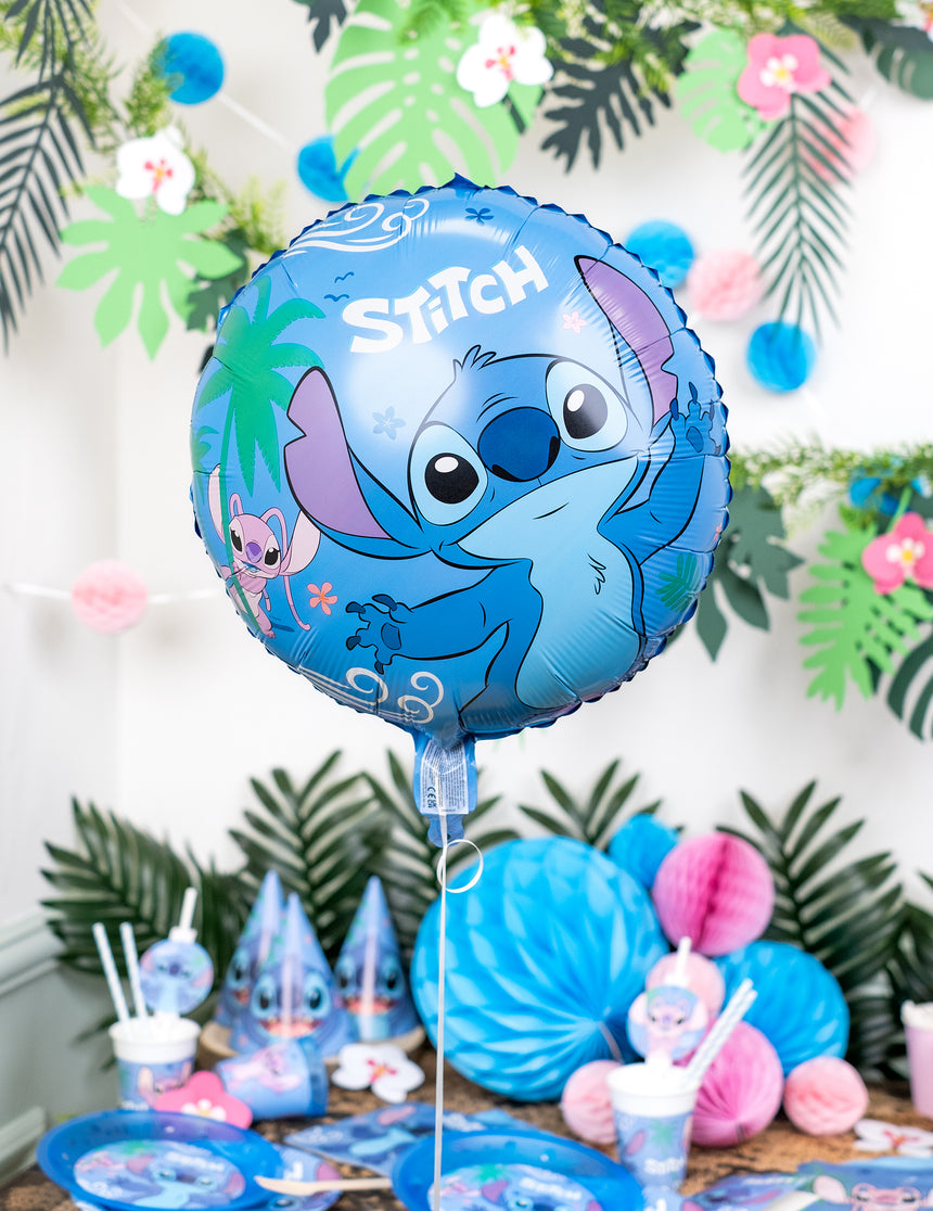 Ballon aluminium rond Stitch 46 cm