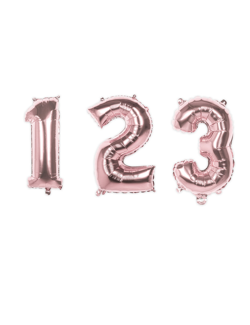 Ballon aluminium rose métallisé chiffre 36 cm