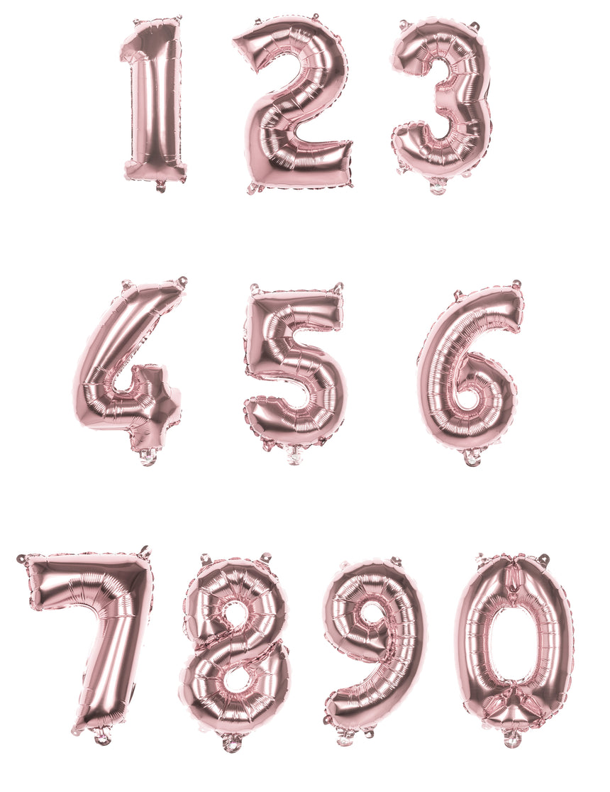 Ballon aluminium rose métallisé chiffre 36 cm