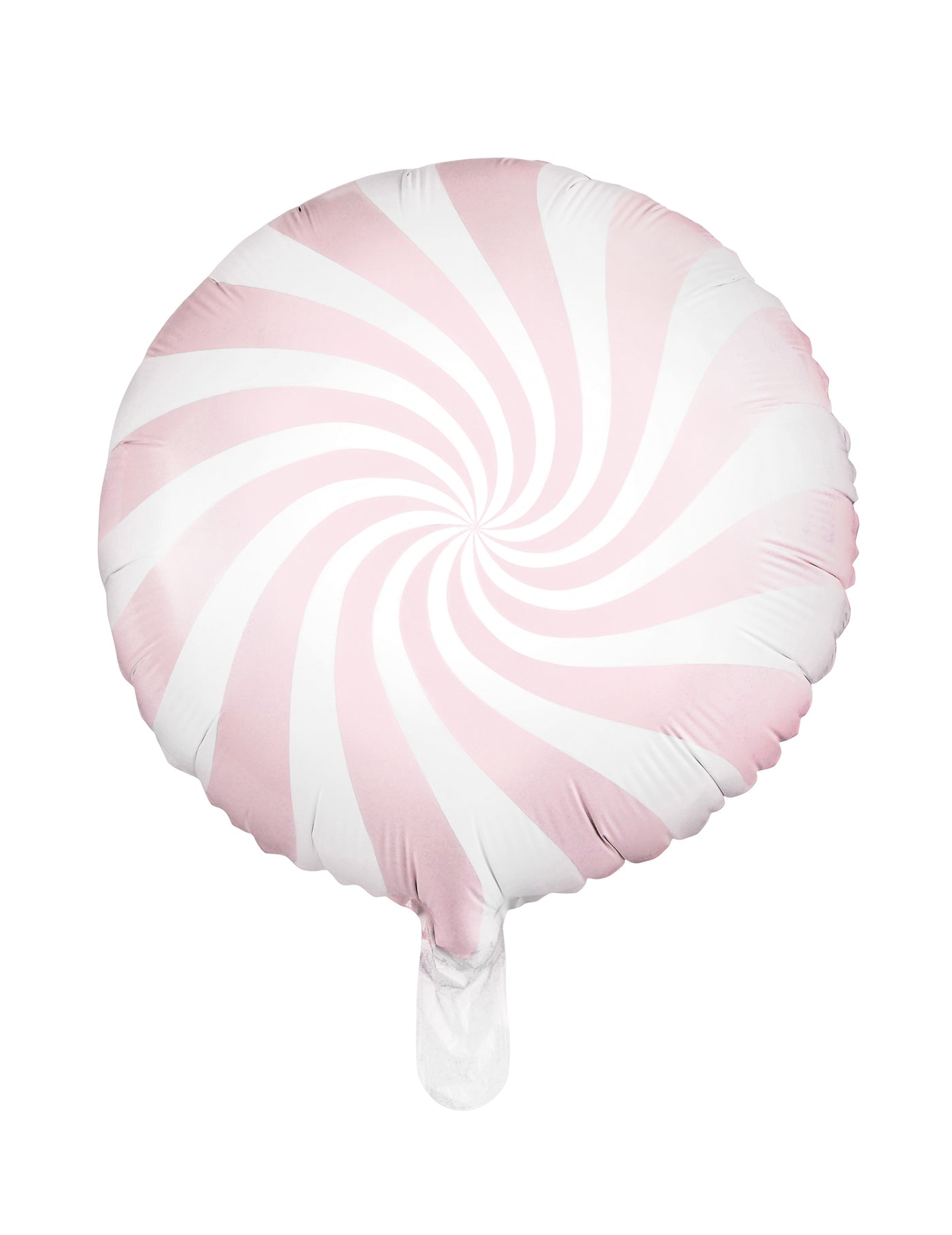 Ballon aluminium sucette rose et blanc 35 cm