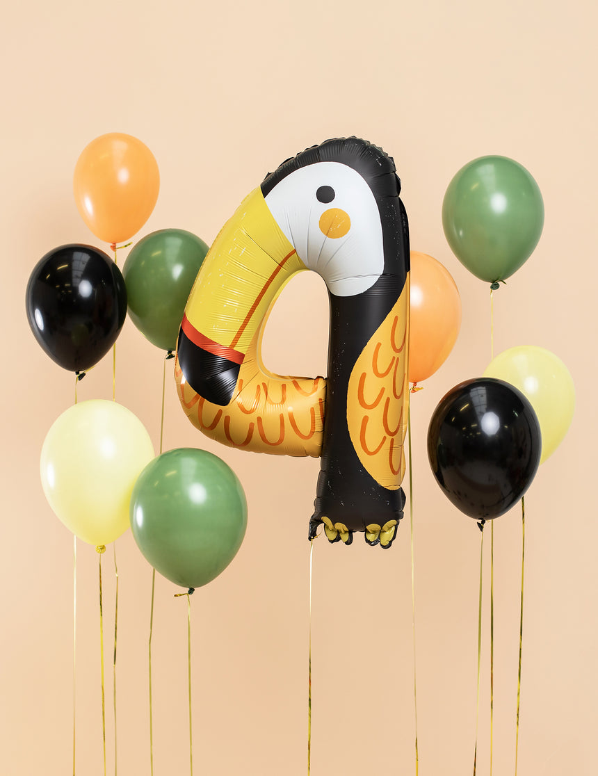 Ballon aluminium toucan chiffre 4