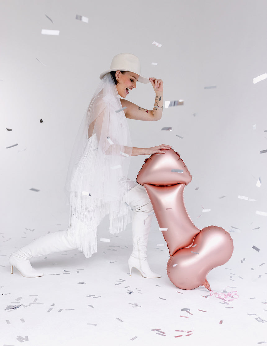Ballon aluminium zizi rose gold 88 cm
