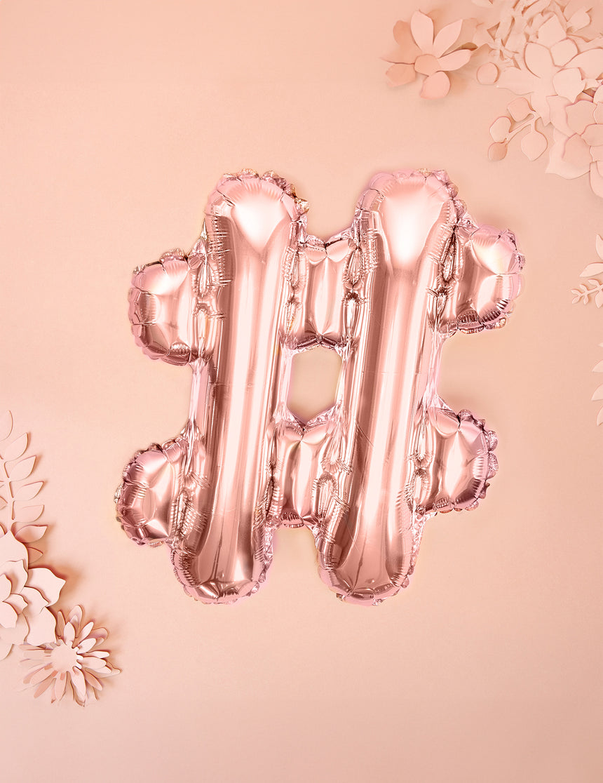 Ballon en aluminium # rose gold 35 cm