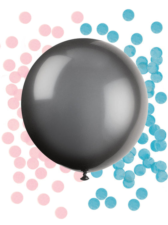 Ballon en latex géant noir baby shower gender reveal 60 cm