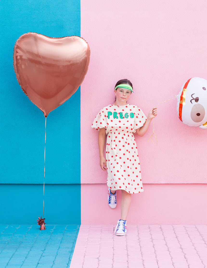 Ballon géant aluminium c?ur rose gold 73 cm