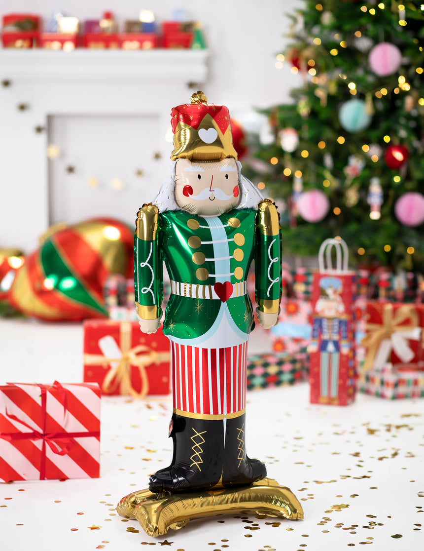 Ballon de Noël géant en aluminium casse noisette 34 x 85 cm