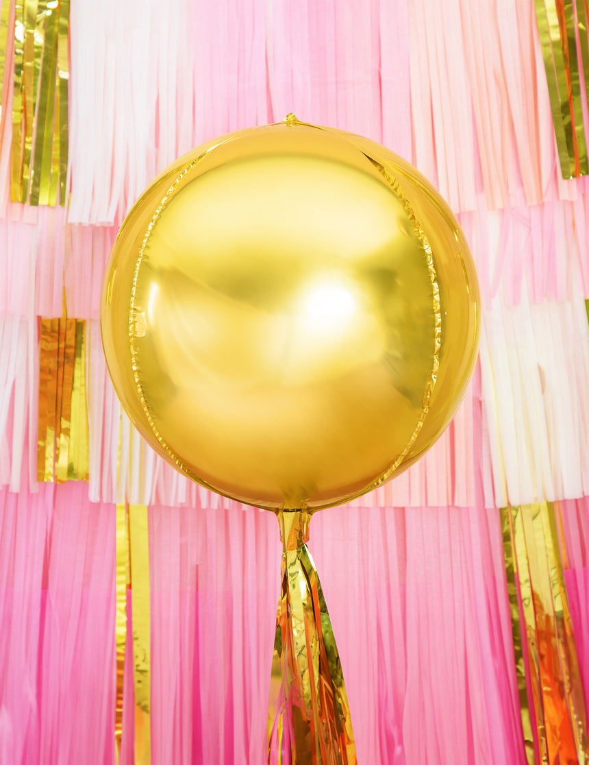 Ballon sphère en aluminium doré métallisé 40 cm