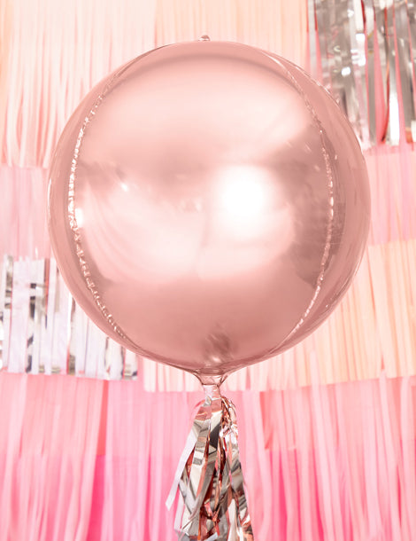 Ballon sphère en aluminium rose gold métallisé 40 cm