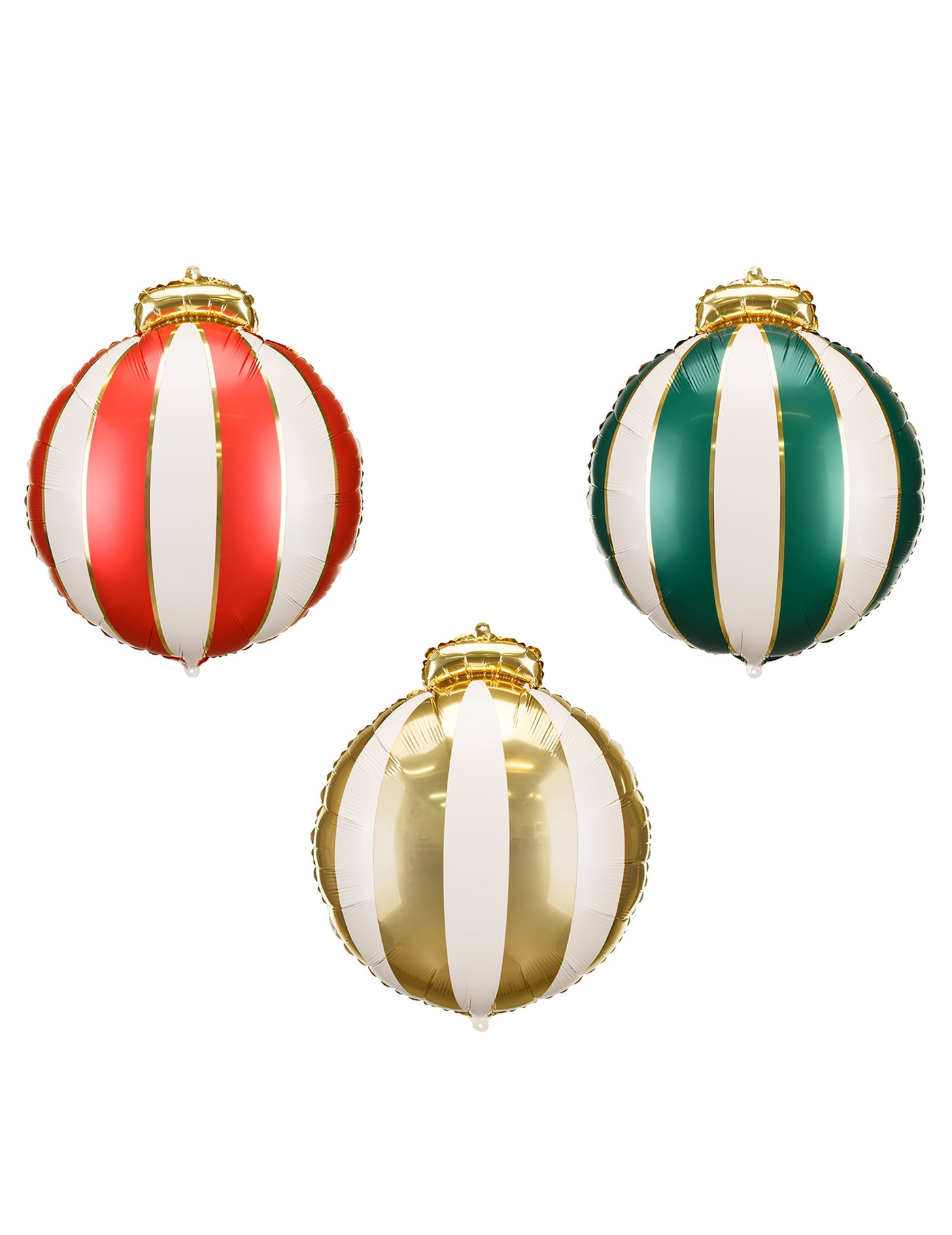 3 Ballons en aluminium Boules de Noël 42 x 46 cm