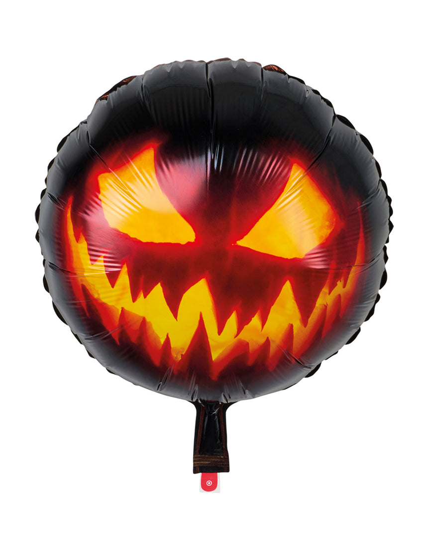 Ballon aluminium citrouille terrifiante 45 cm
