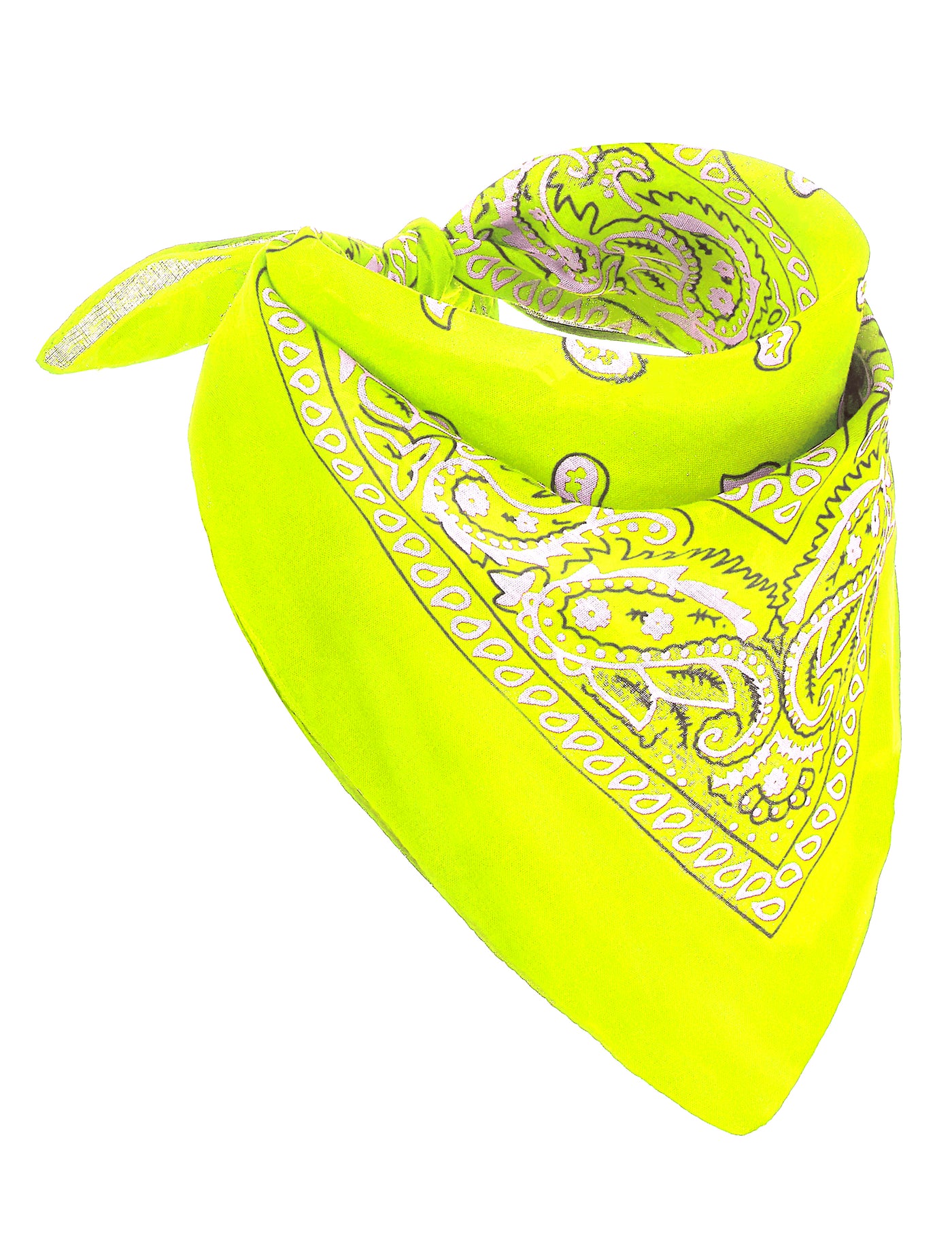 Bandana jaune fluo adulte