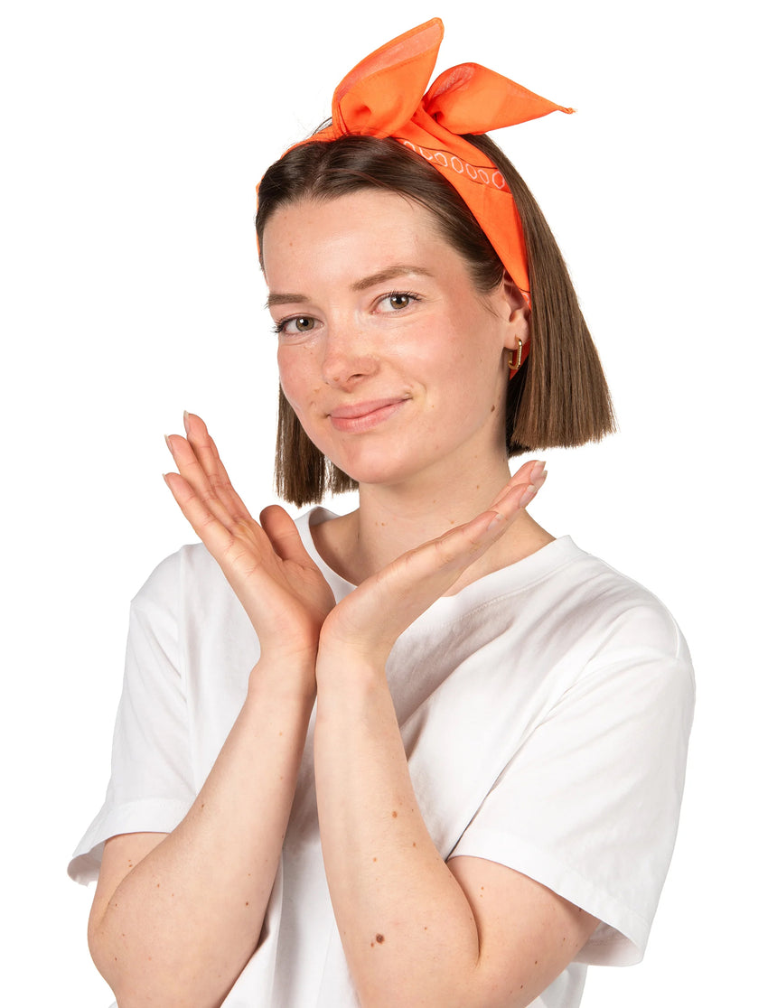 Bandana orange fluo adulte
