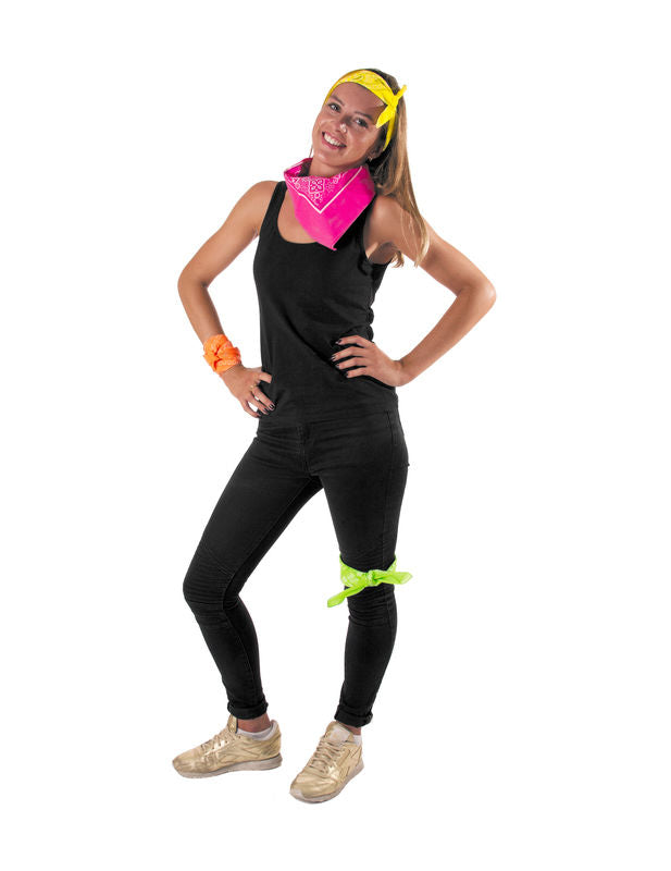 Bandana rose fluo adulte