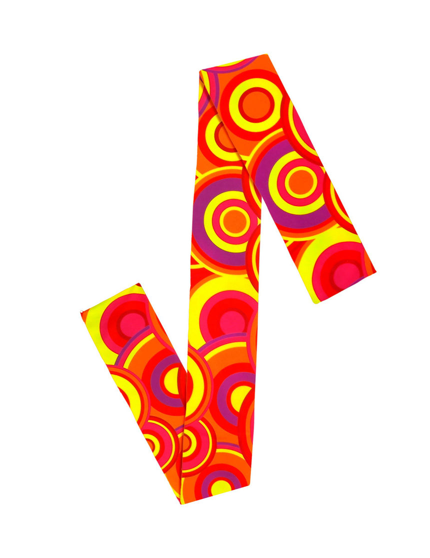 Bandeau années 70 orange bubbles adulte