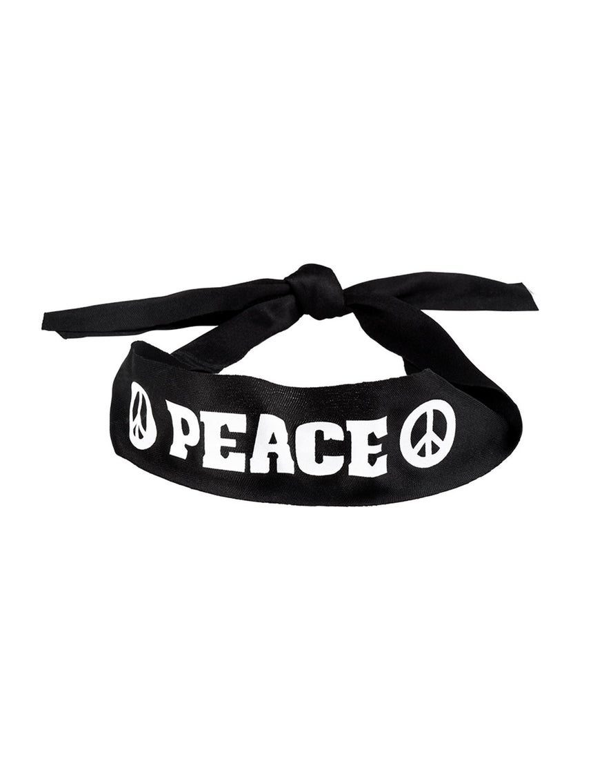 Bandeau noir Peace adulte