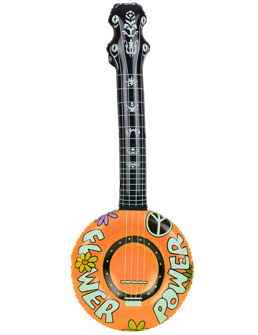 Banjo gonflable hippie orange