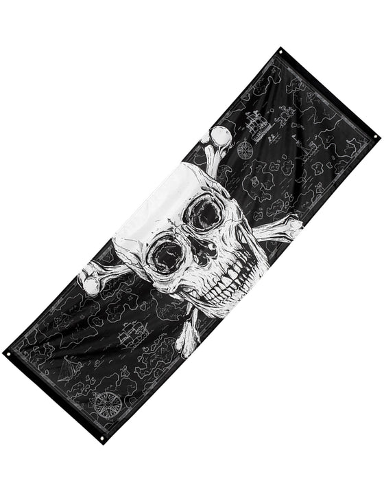 Bannière pirate Jolly Roger 74 x 220 cm