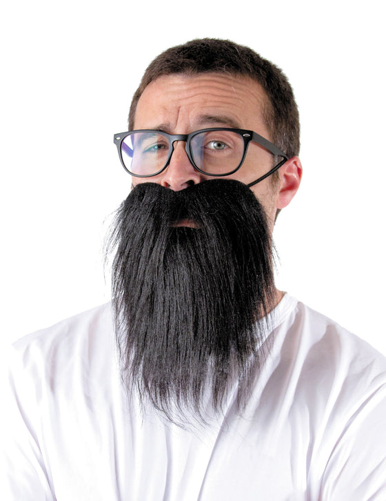 Barbe hipster noire adulte