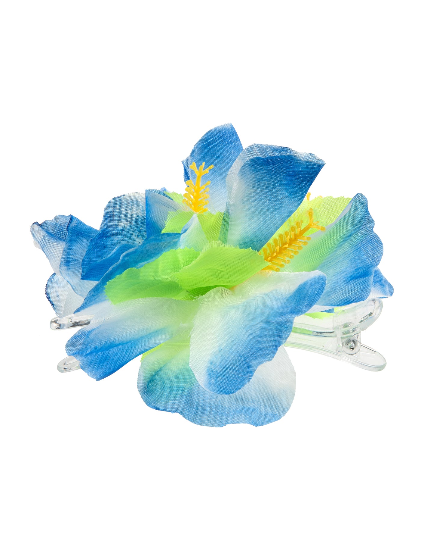 Barrette fleur bleue Hawaï