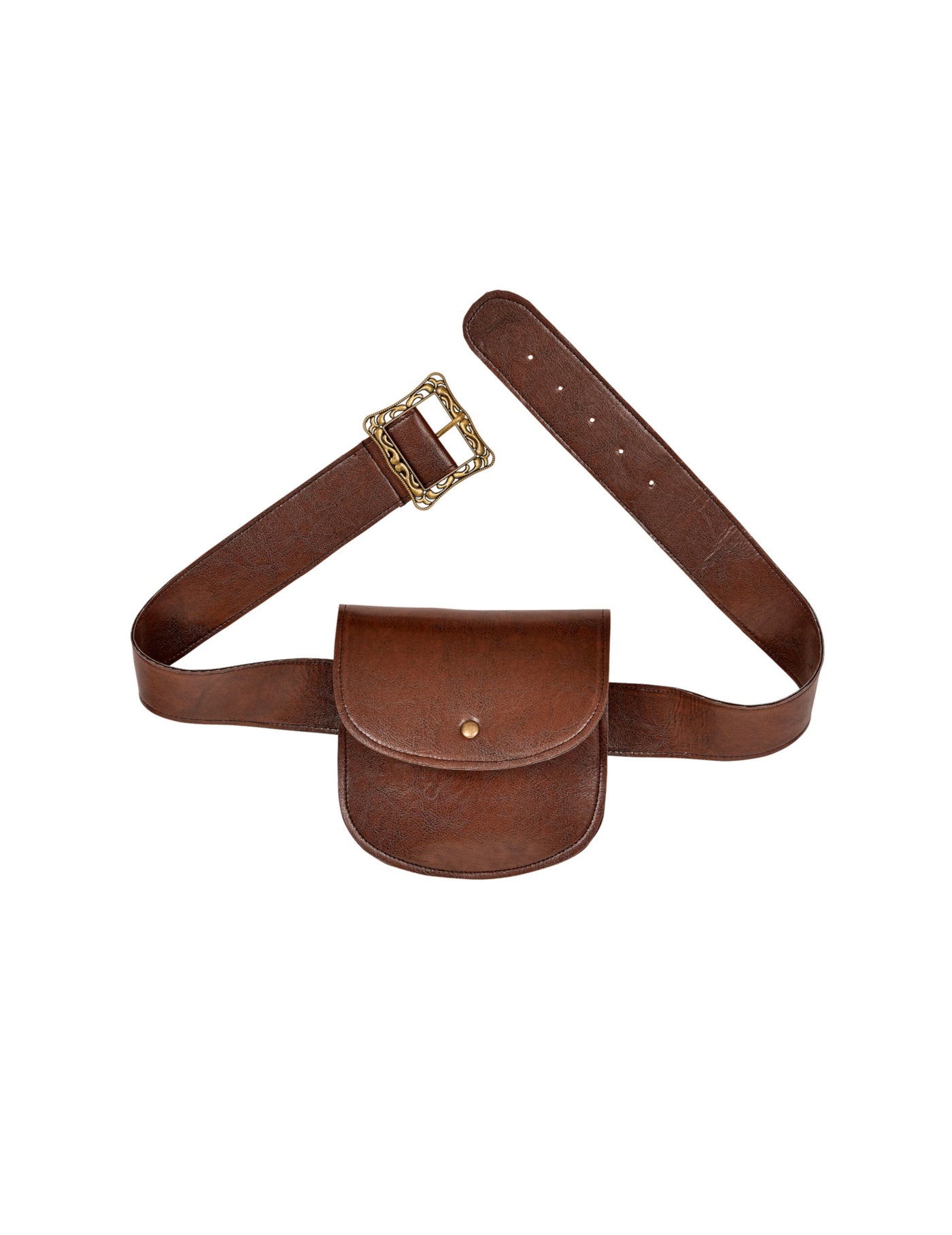 Besace faux cuir marron
