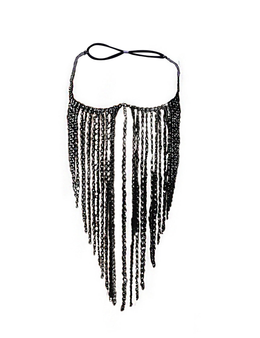 Bijoux de visage à franges adulte