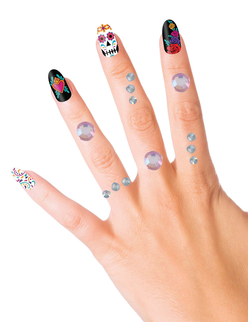 Bijoux pour visage adhésifs cristaux roses