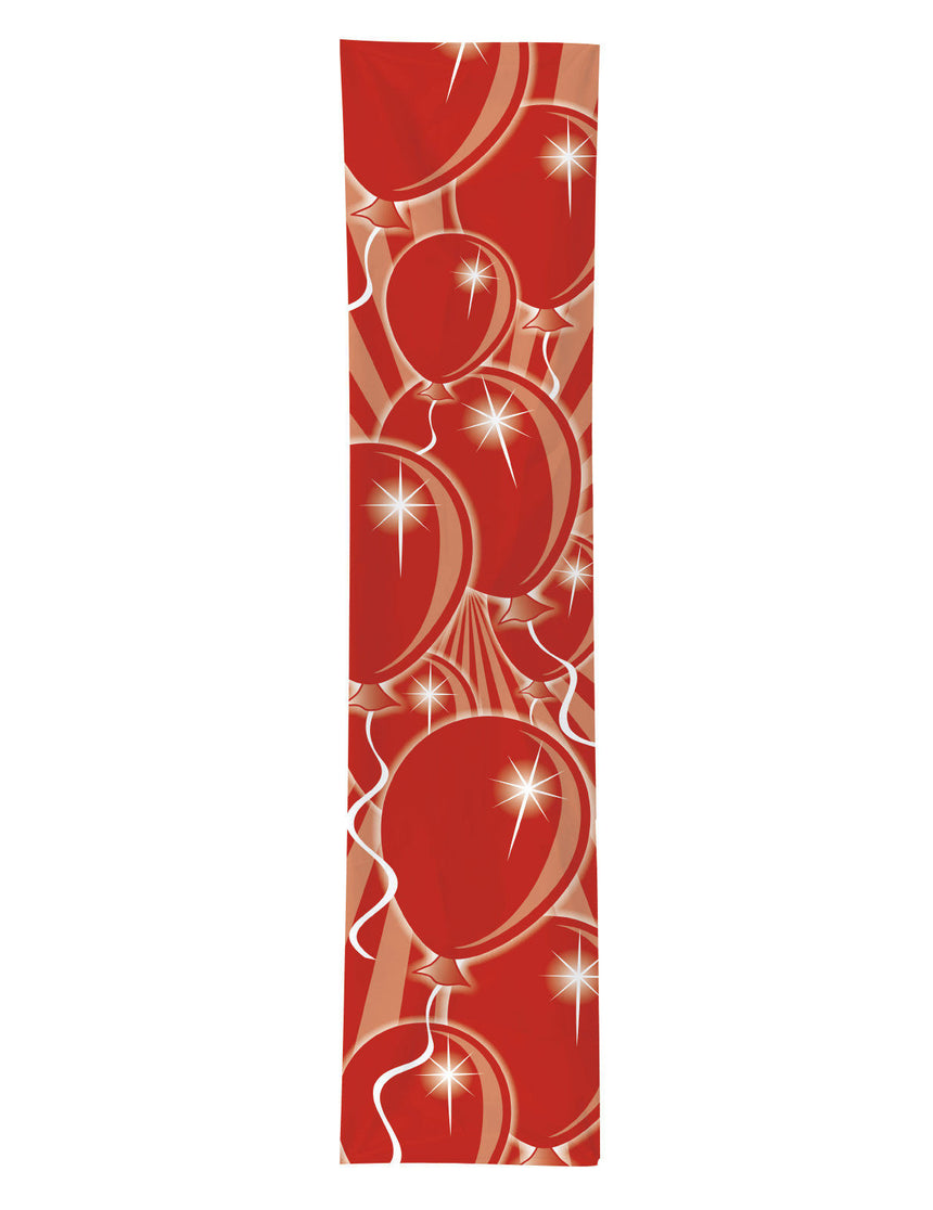 Décoration de fête bannière d'anniversaire ballons rouge 300x60cm