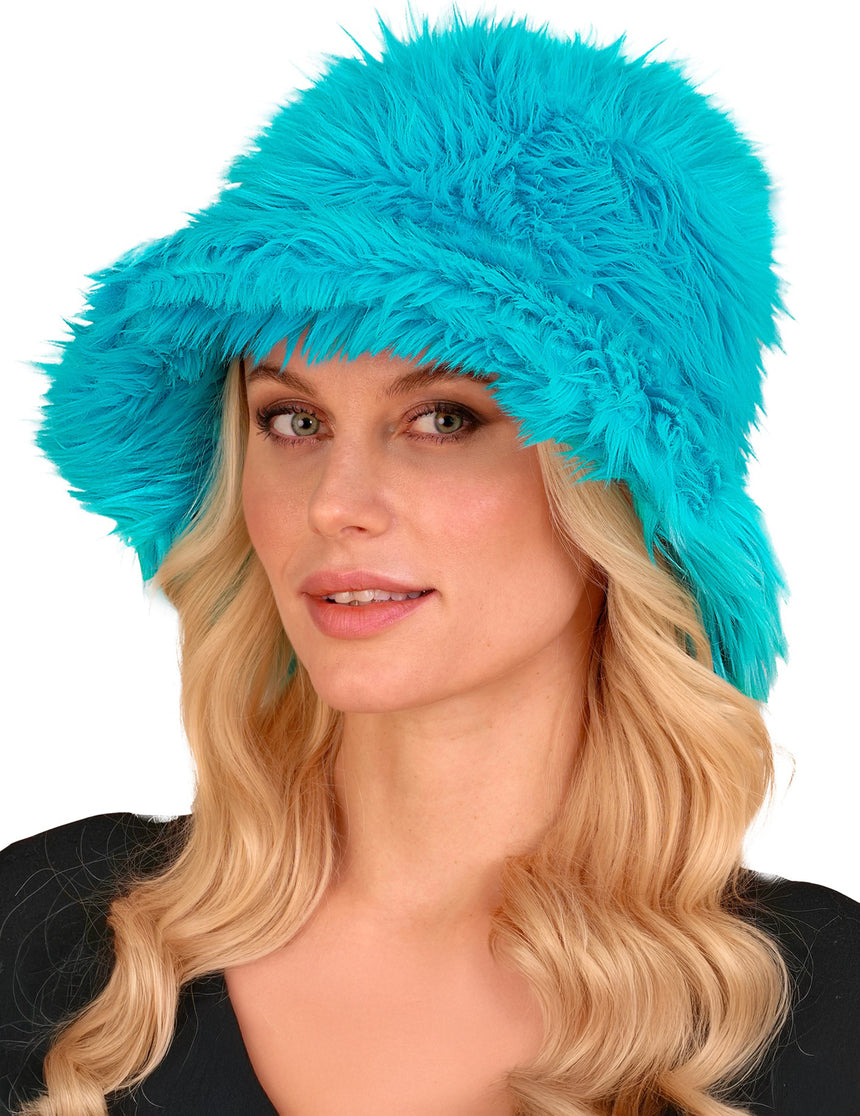 Bob en poils bleu turquoise adulte