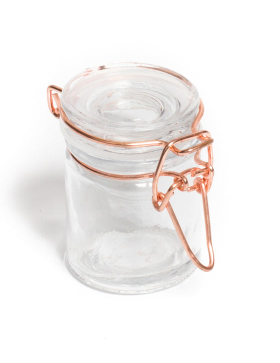 Bocal à conserve rose gold 4 x 6 cm 40 ml en verre rétro