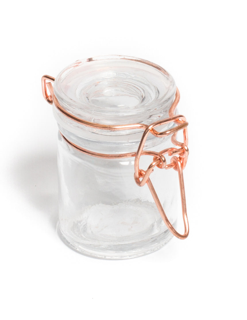 Bocal à conserve rose gold 4 x 6 cm 40 ml en verre rétro