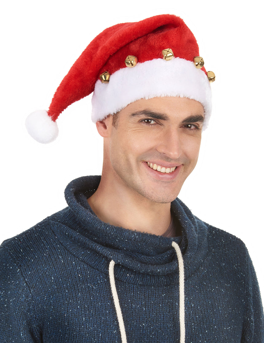 Bonnet de Père Noël avec grelots