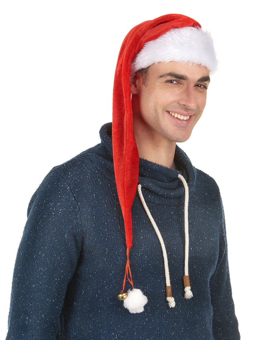 Bonnet long Noël avec grelot adulte